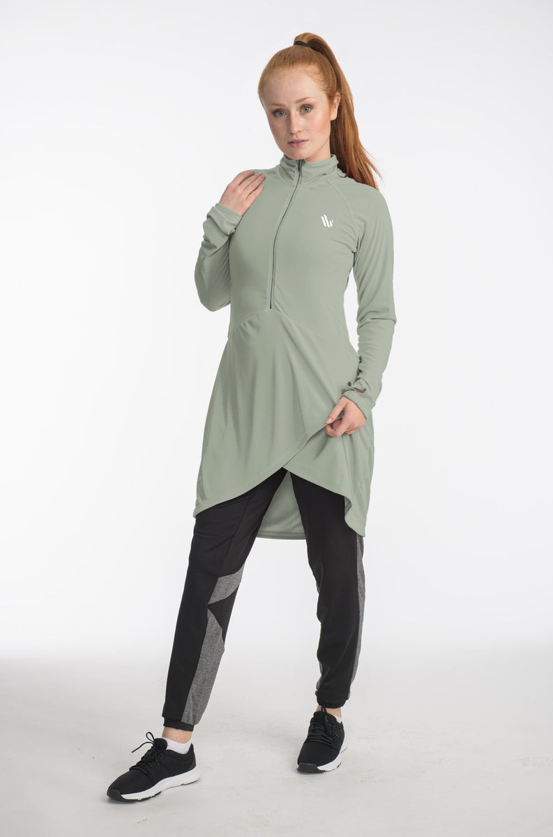 Performance Tech Hooded Top - Black  Modest workout clothes, Modest  activewear, Tops for leggings