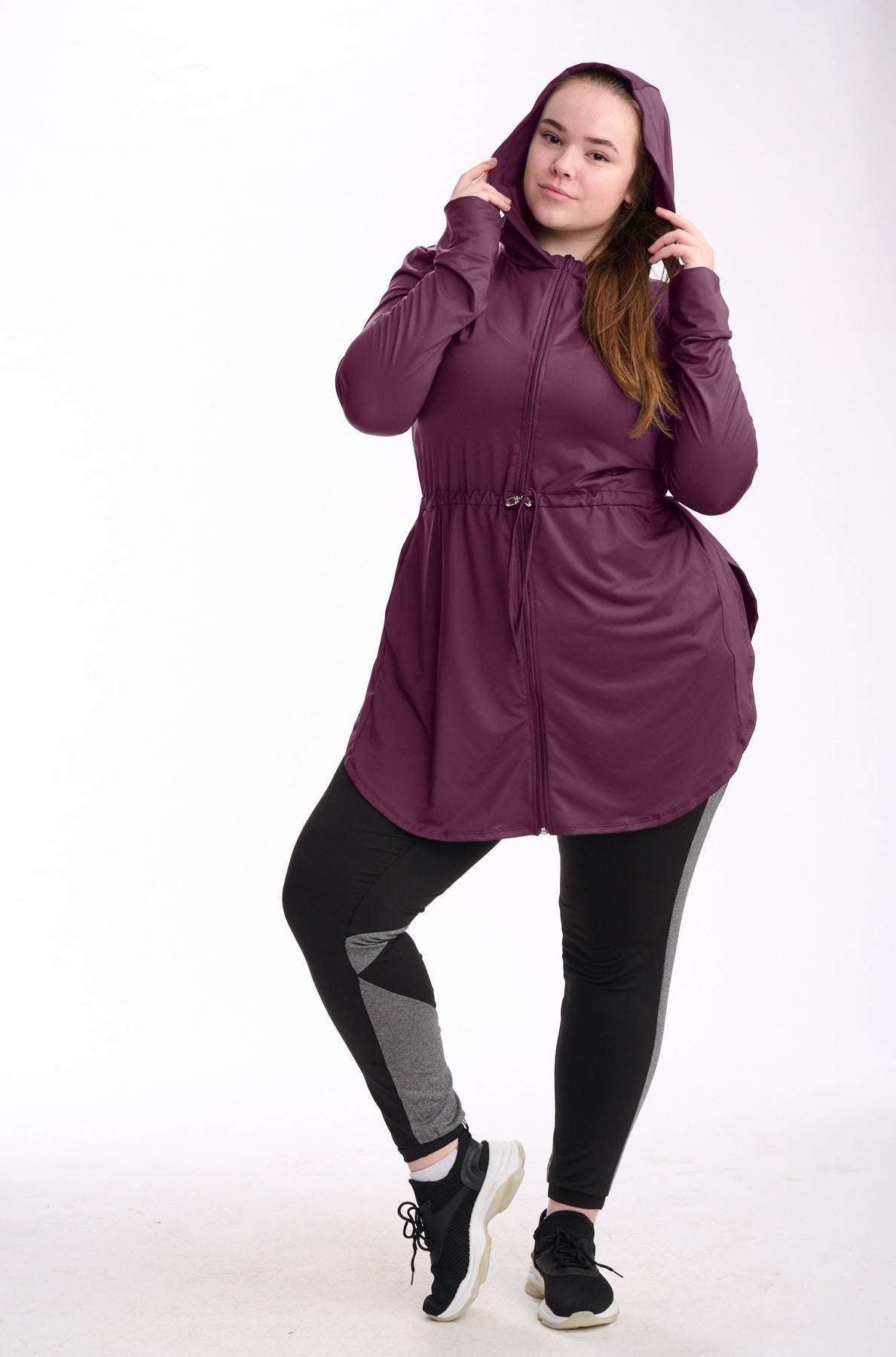 Performance Tech Hooded Top - Black  Modest workout clothes, Modest  activewear, Tops for leggings