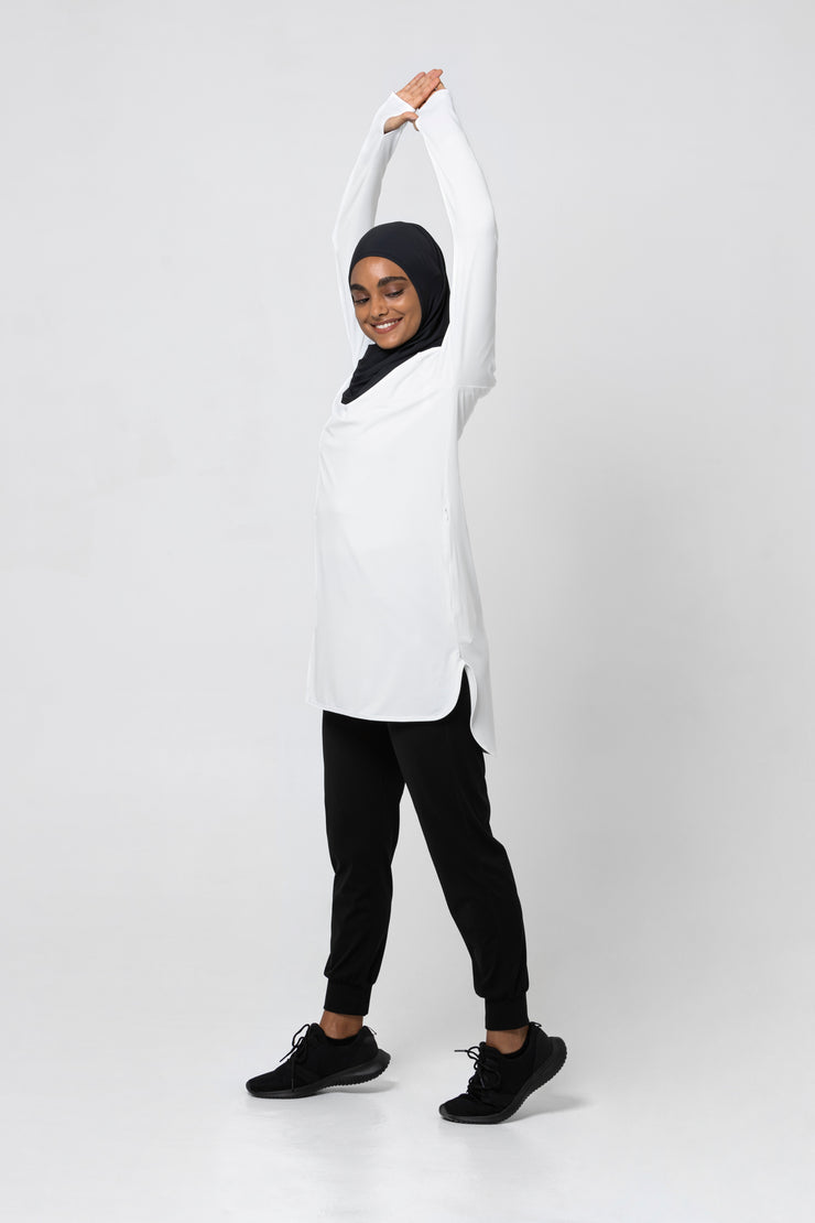 The Staple Modest Sports Dress- White – Dignitii Activewear